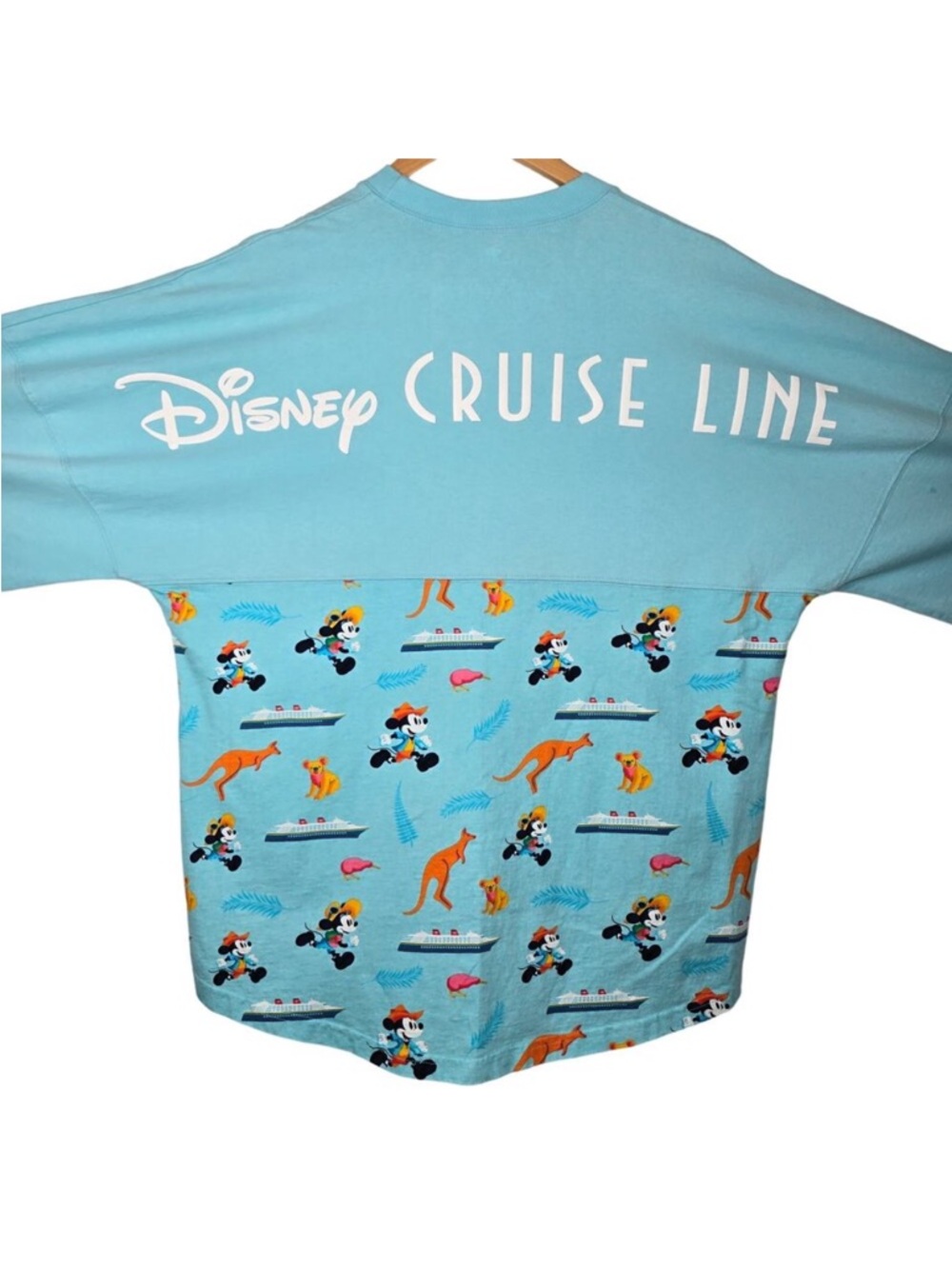 Disney Light Blue Cruise Line Character Panel Tee
